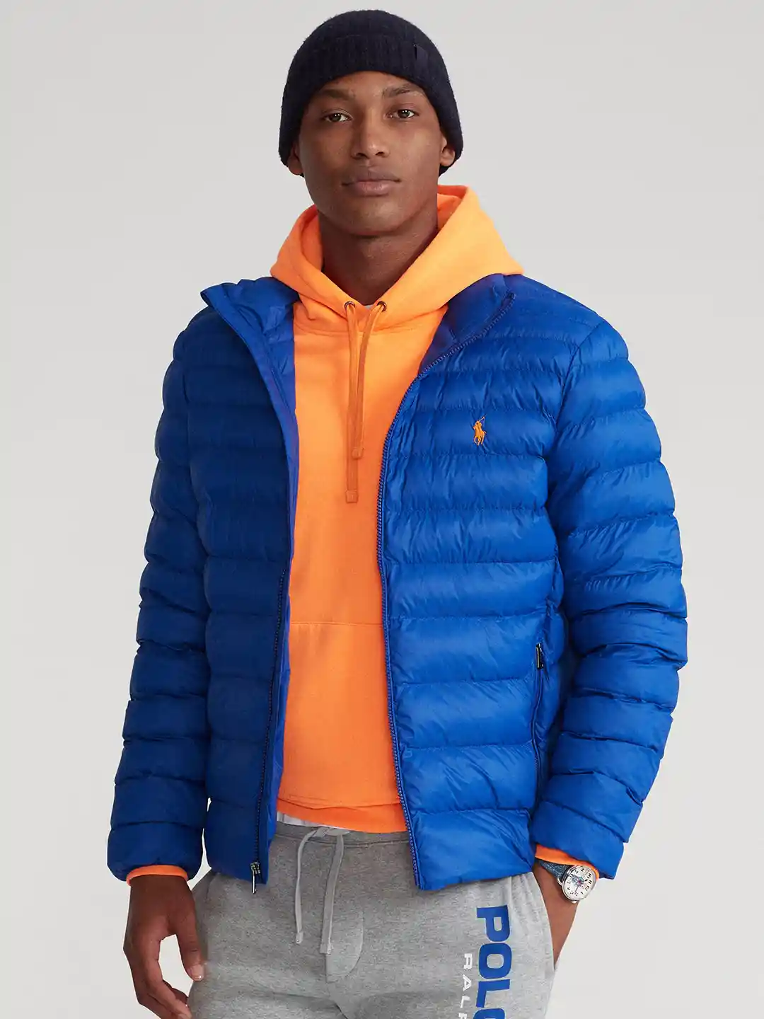 Buy Polo Ralph Lauren Men Blue Recycled Nylon The Packable Jacket