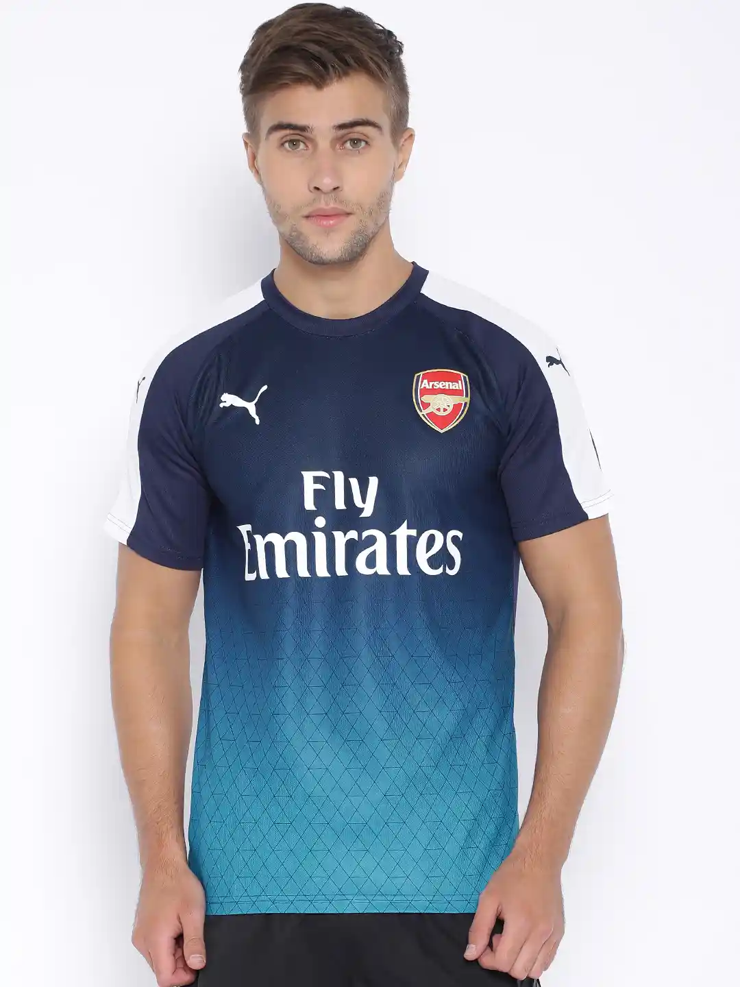 Buy PUMA Blue Printed Polyester Arsenal Football Jersey Tshirts