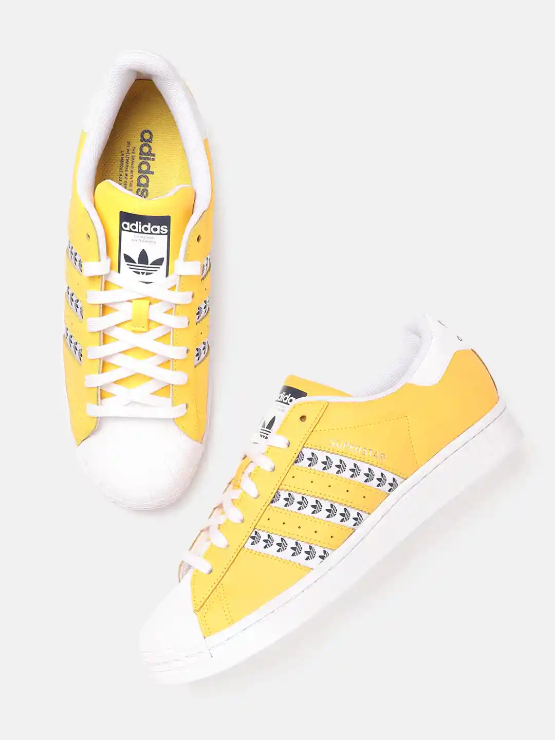 Buy ADIDAS Originals Men Yellow White Solid Superstar Leather