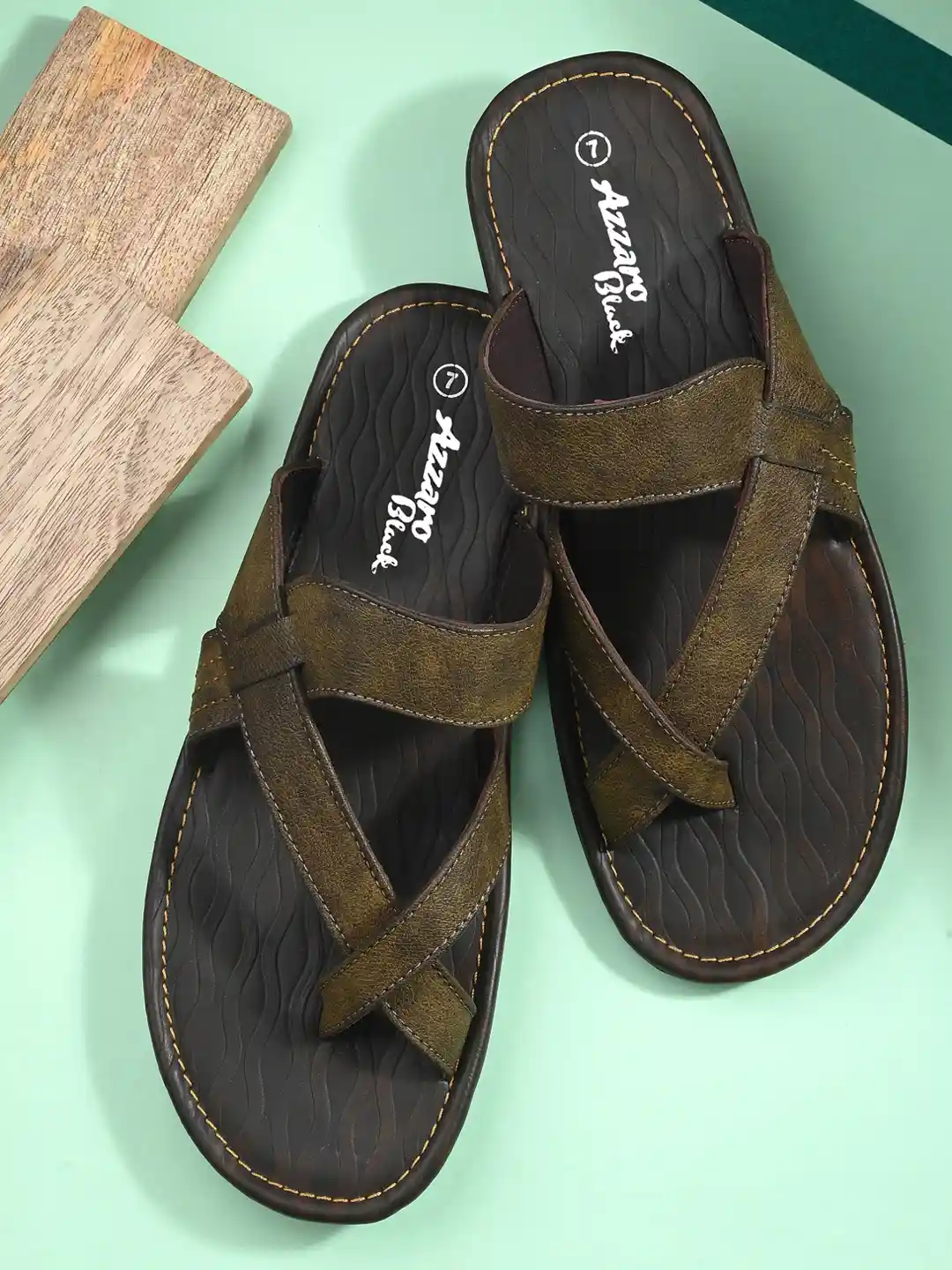 Buy Azzaro Black Men Brown Sandals Sandals for Men 12722236 Myntra