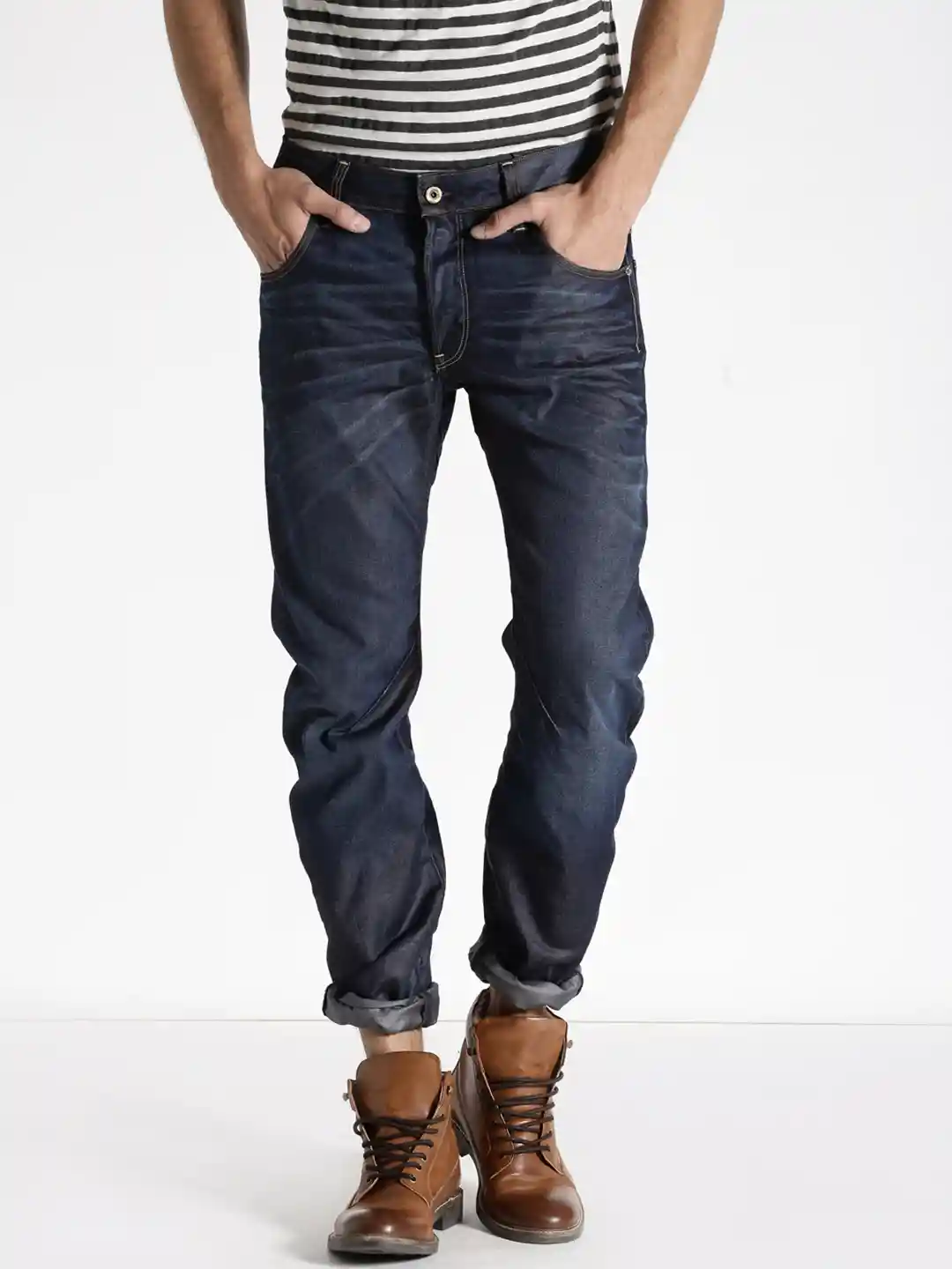 Buy G-STAR RAW Navy Arc 3D Slim Jeans Jeans for Men 1276613 Myntra
