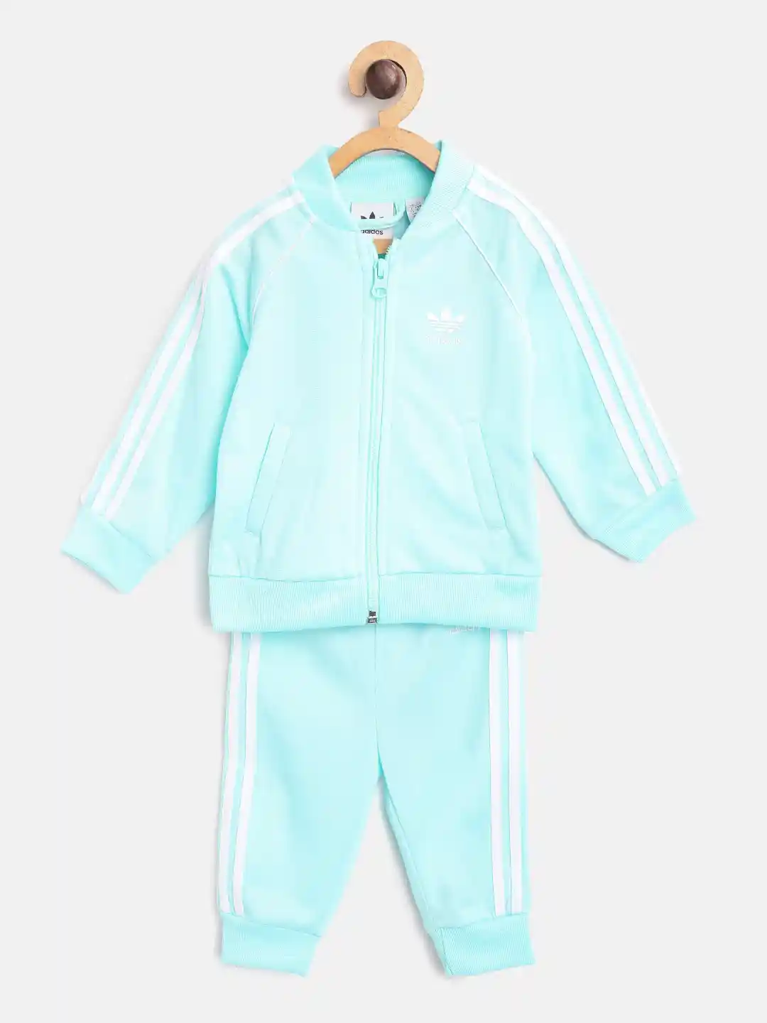 Buy ADIDAS Originals Boys Turquoise Blue Solid Superstar Tracksuit