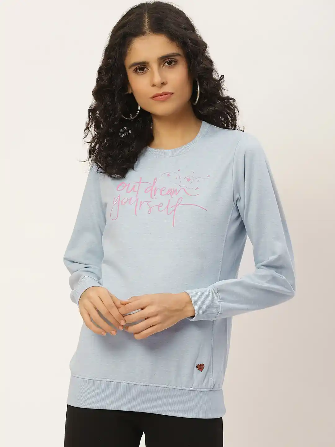 Buy Duke Women Blue Pink Printed Sweatshirt Sweatshirts for