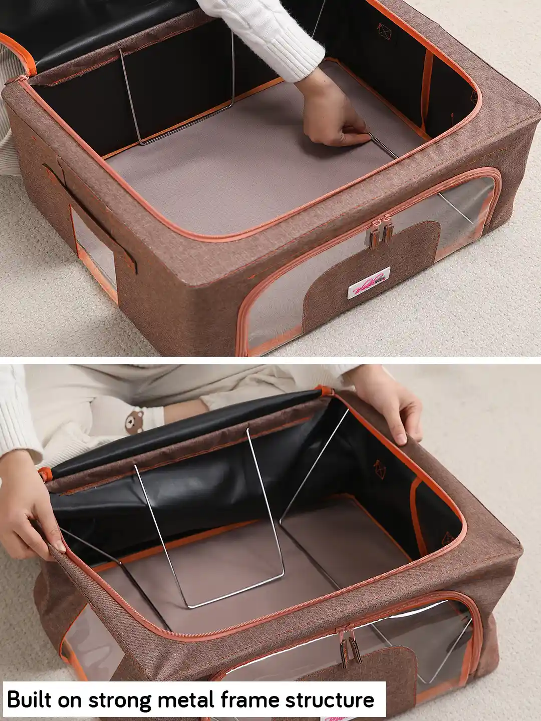 Buy BlushBees Brown Solid Multi-Utility Foldable Storage Box