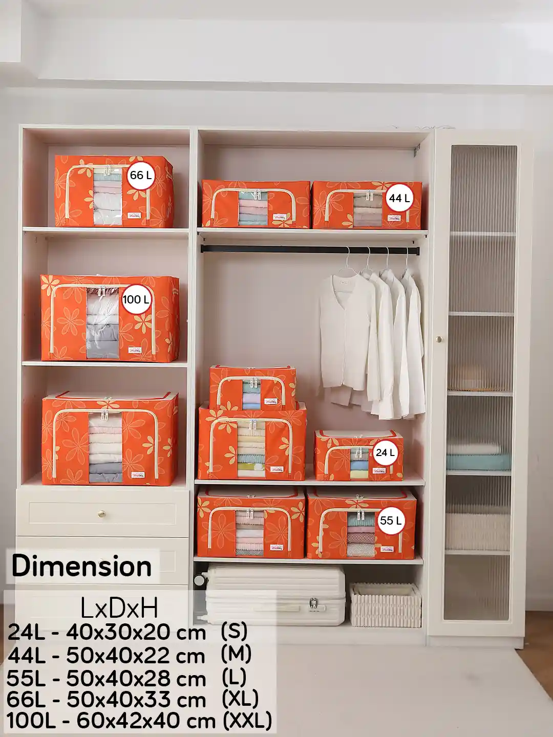 Buy BlushBees Set of Orange Floral Printed Multi-Utility