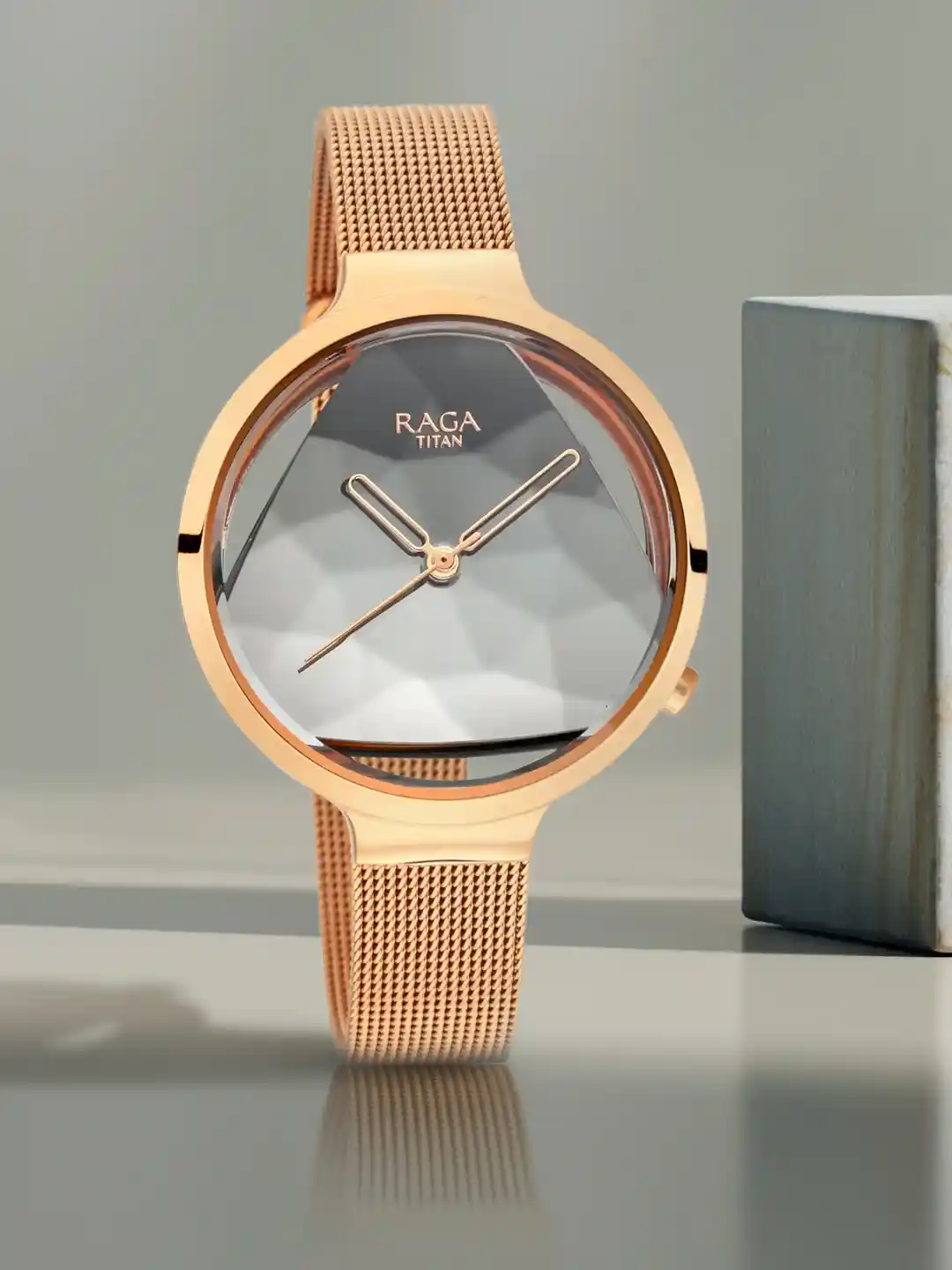 Rose Gold Watch With Women's Watches Large Face Leather Strap