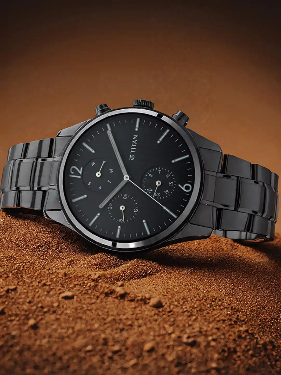 Titan Black Watch Black Face Titan Black Wrist Watch Clearance