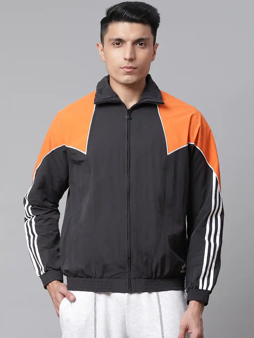 Buy ADIDAS Originals Men Black Orange Big Trefoil Abstract