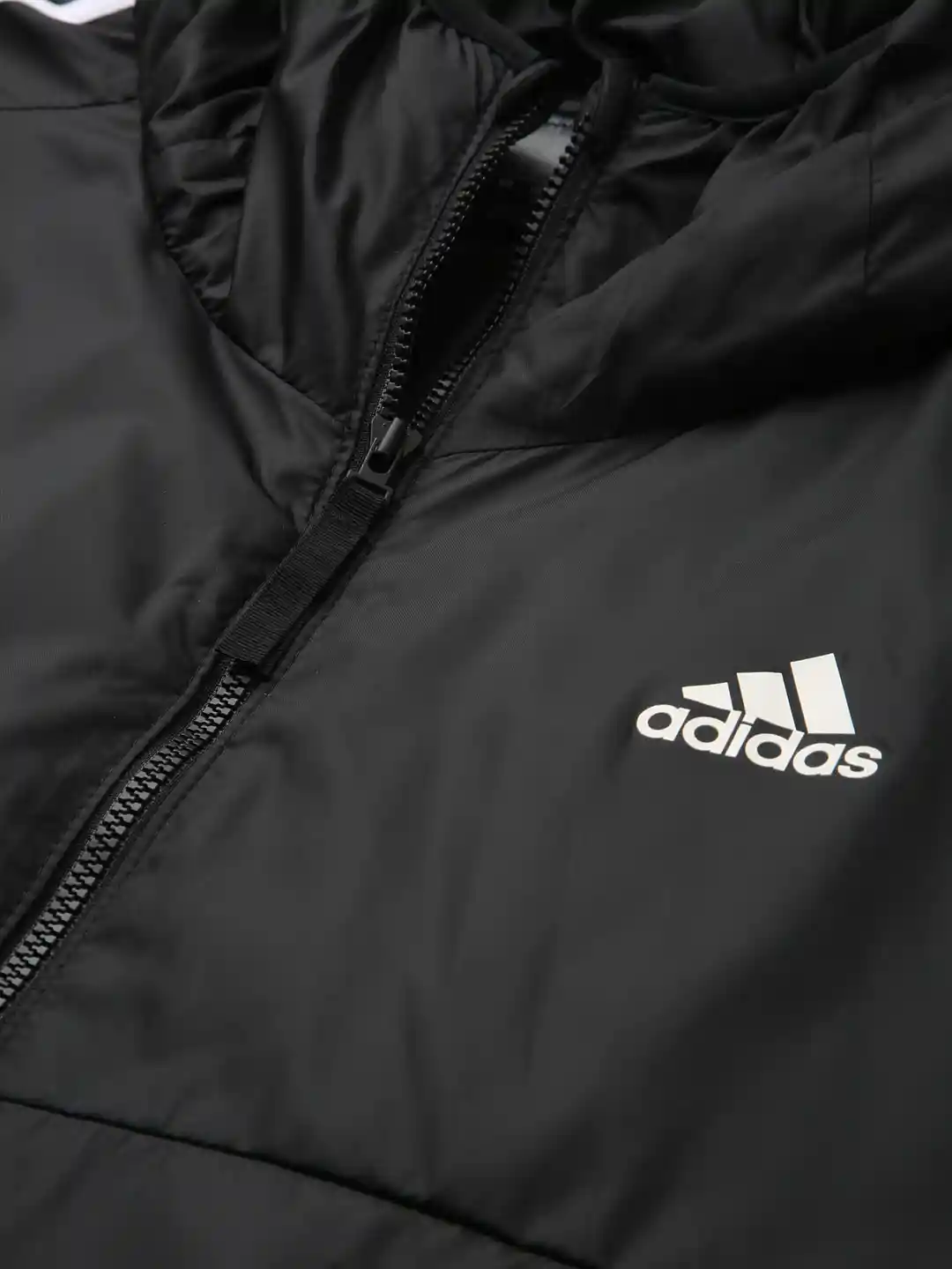 Buy ADIDAS Men Black 3-Stripes Hooded Essential Insulated Outdoor