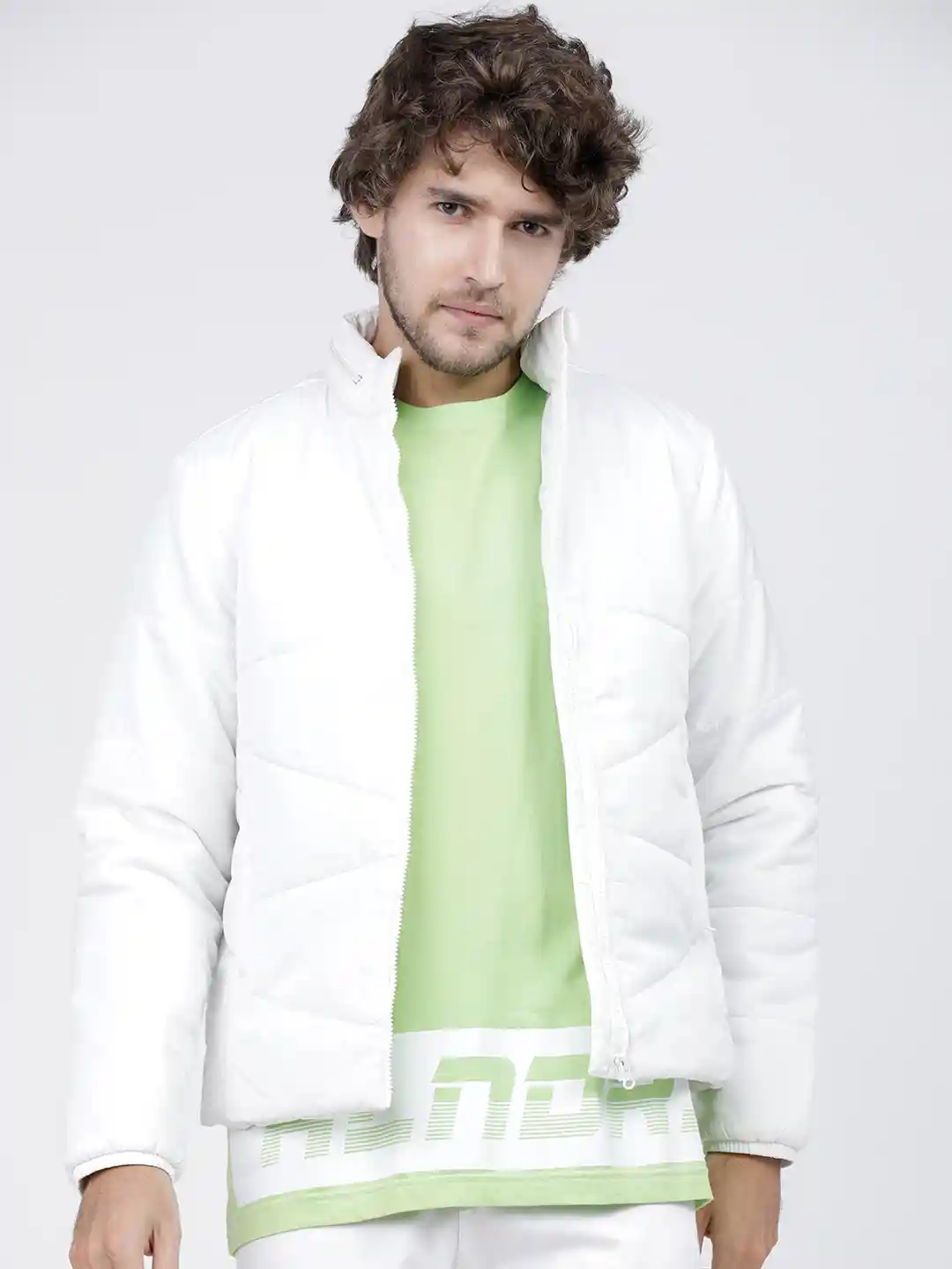 Buy HIGHLANDER Men White Solid Puffer Jacket Jackets for Men