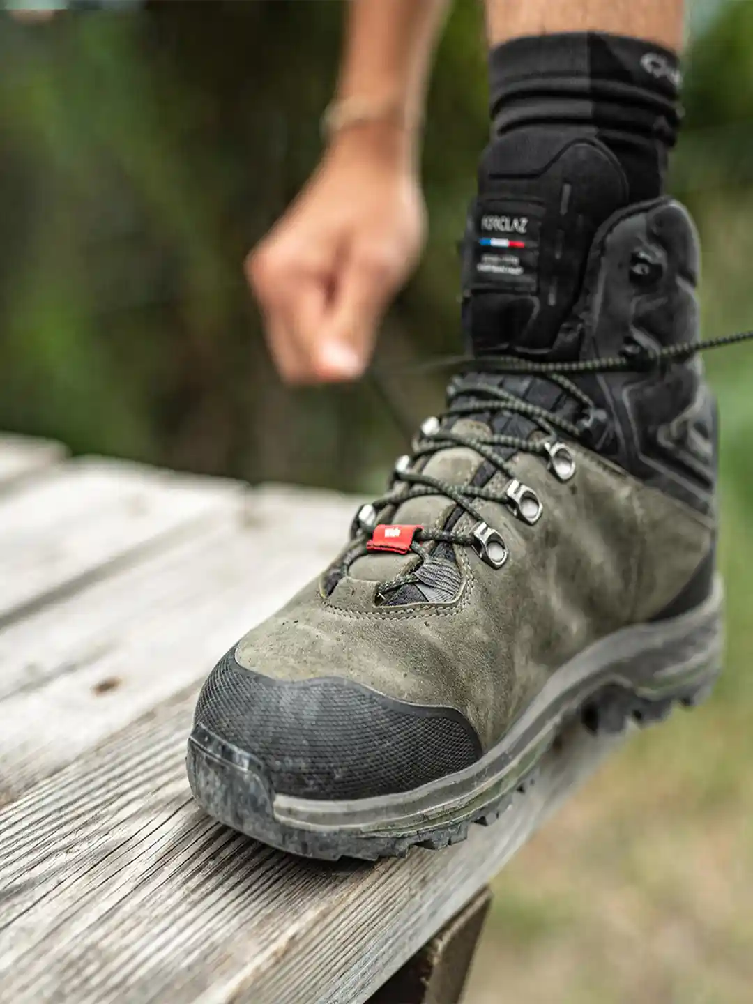 Buy Decathlon FORCLAZ Men Khaki Waterproof Leather Ankle-High