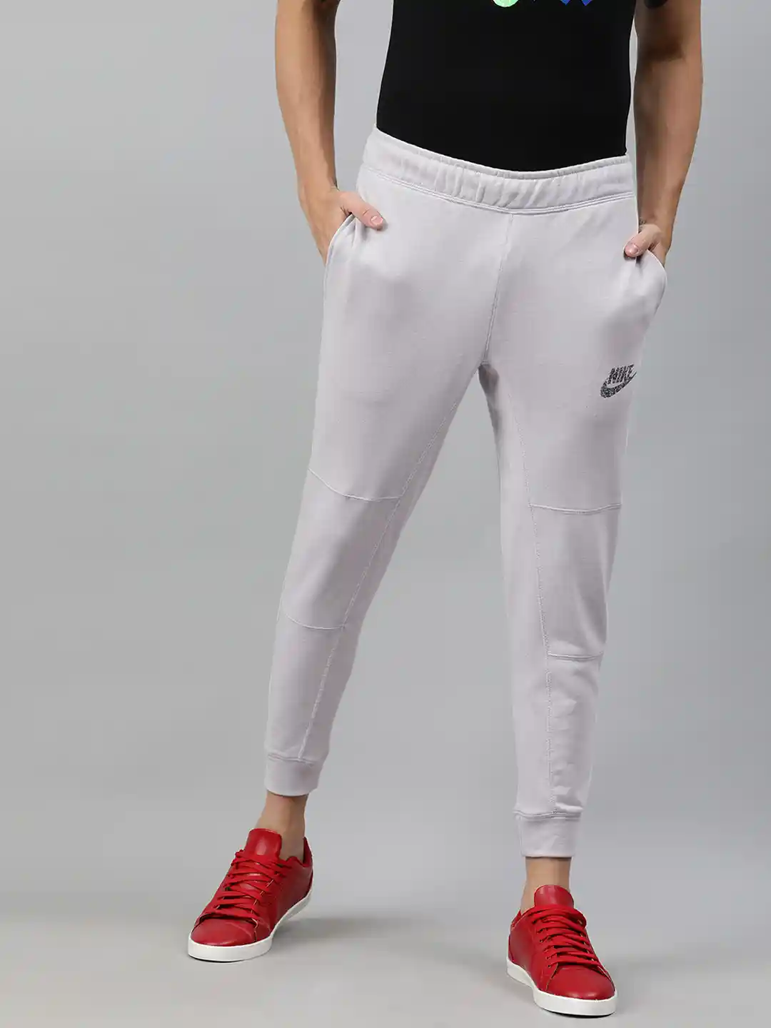 Buy Nike Men Off-White Solid AS M NSW JOGGER FT Cropped Joggers