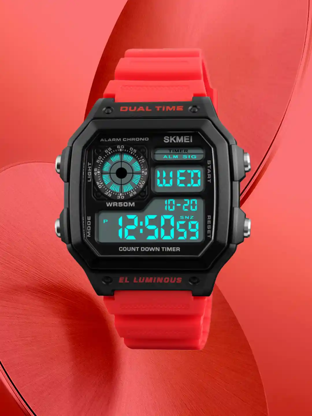 Buy Skmei Men Red Black Digital Multifunction Watch 1299