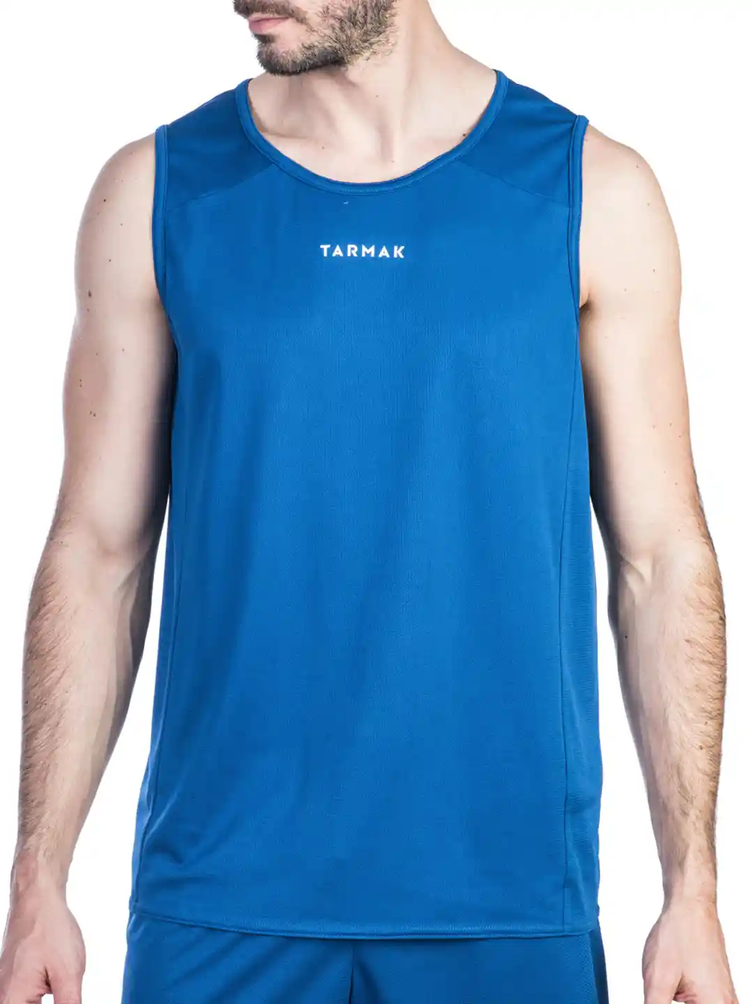 Buy Decathlon TARMAK Unisex Navy Blue Solid Tank Top Basketball