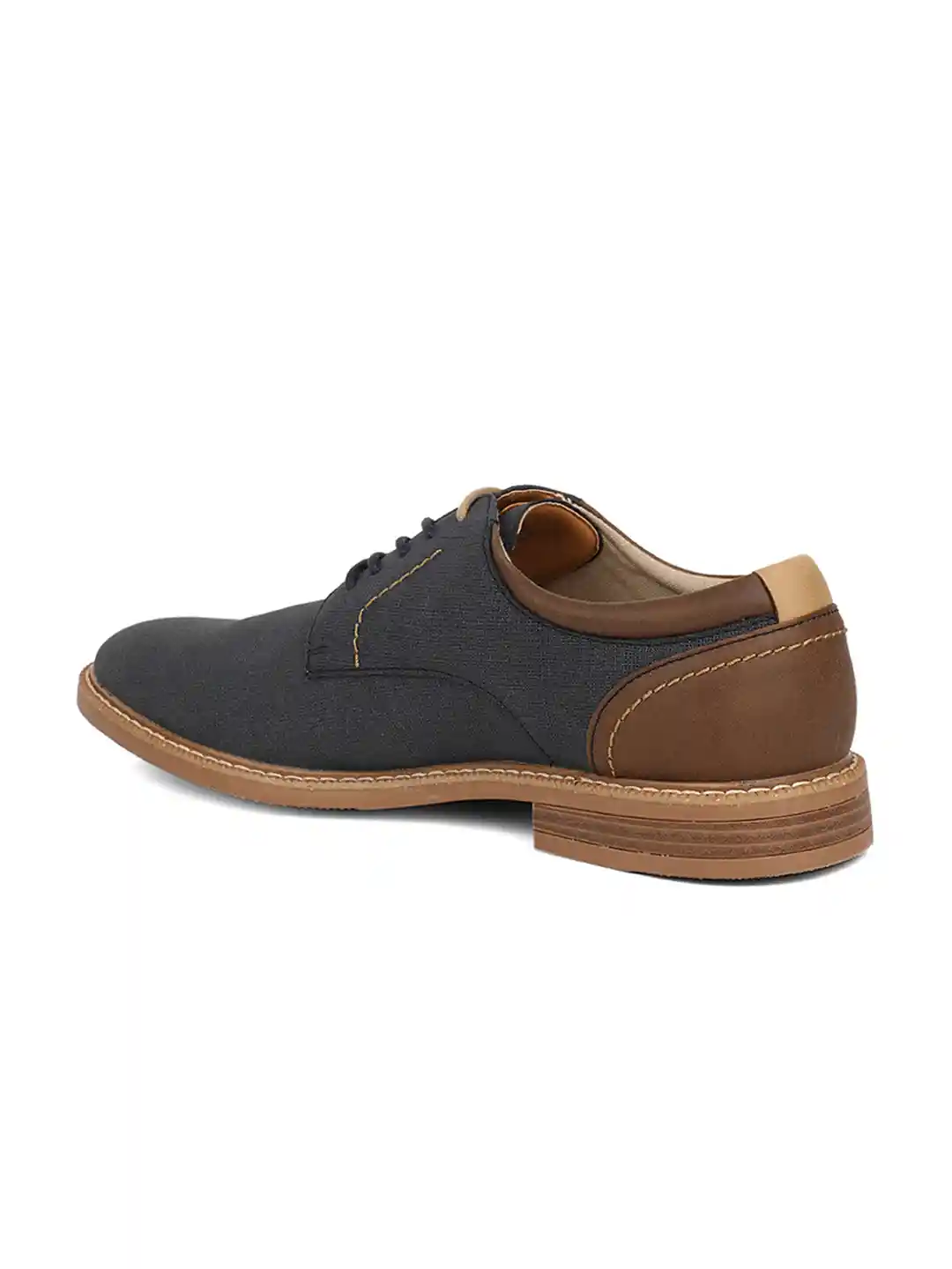 Buy Bata Men Charcoal Grey Brown Colourblocked Derbys Casual