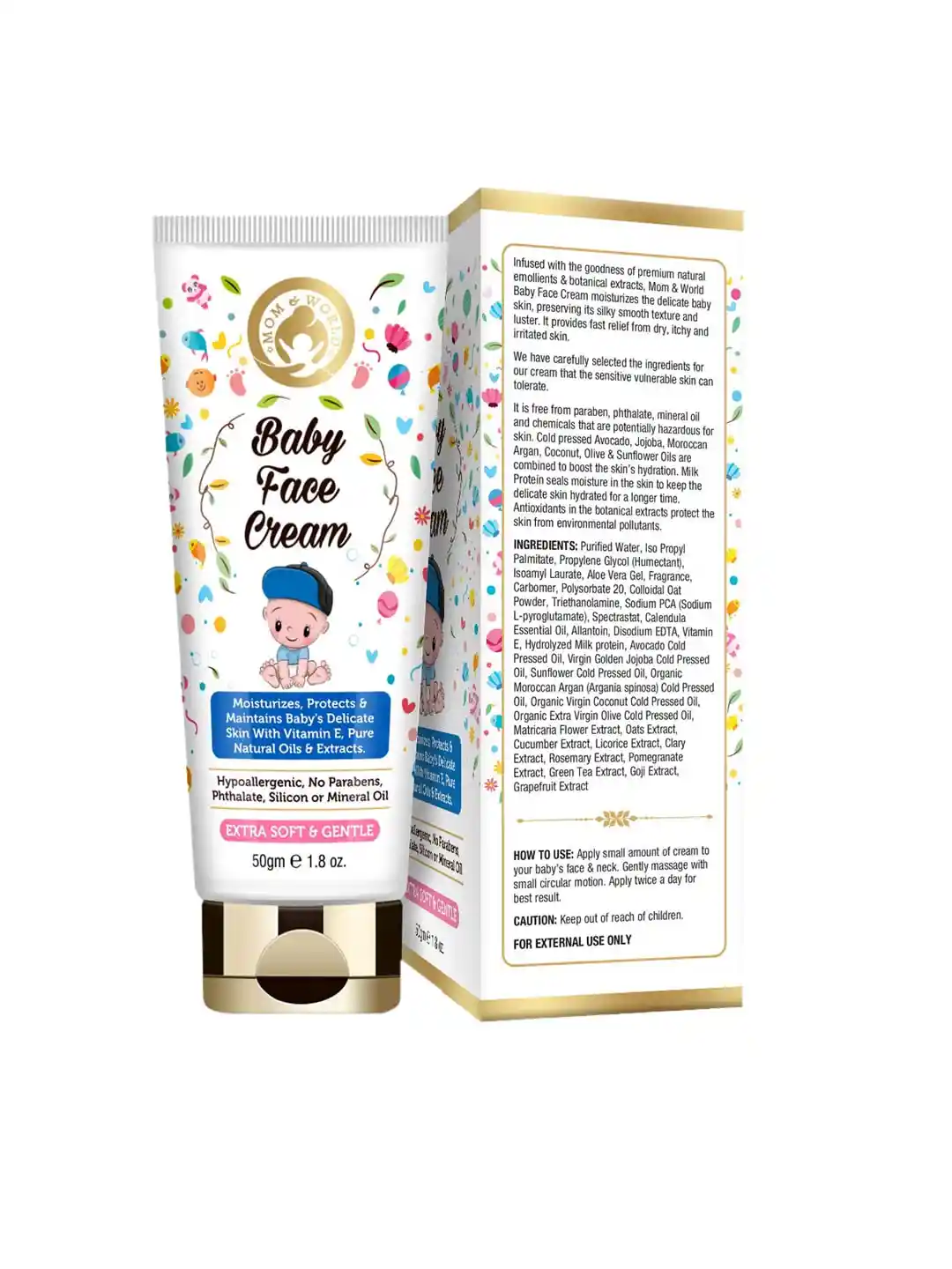 Buy Mom World Kids White Baby Face Cream 50gm Baby Lotions and