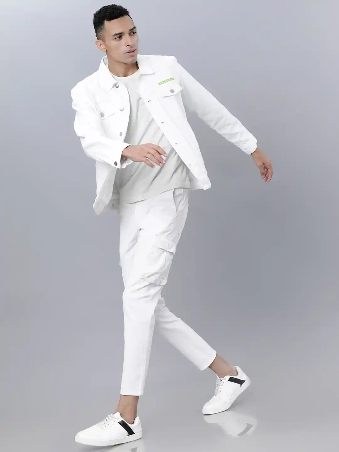 Buy HIGHLANDER Men White Solid Denim Jacket Jackets for Men