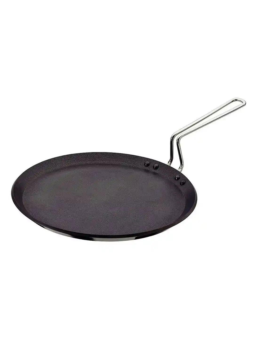 Buy Hawkins Black Silver-Toned Solid Futura Nonstick Flat Tava - Main Image