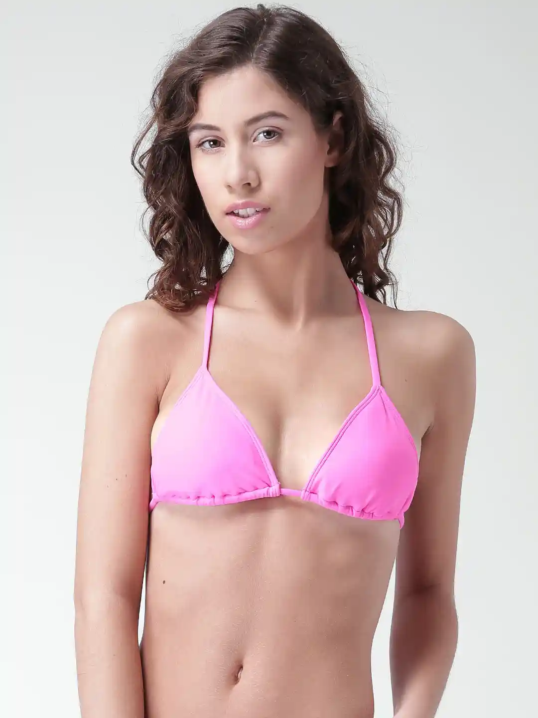 Buy FOREVER 21 Neon Pink Halter Neck Bikini Bra 169872 Swimwear