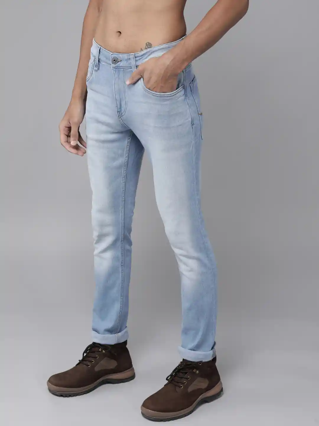 Roadster Men Blue Skinny Fit Light Fade Stretchable Jeans