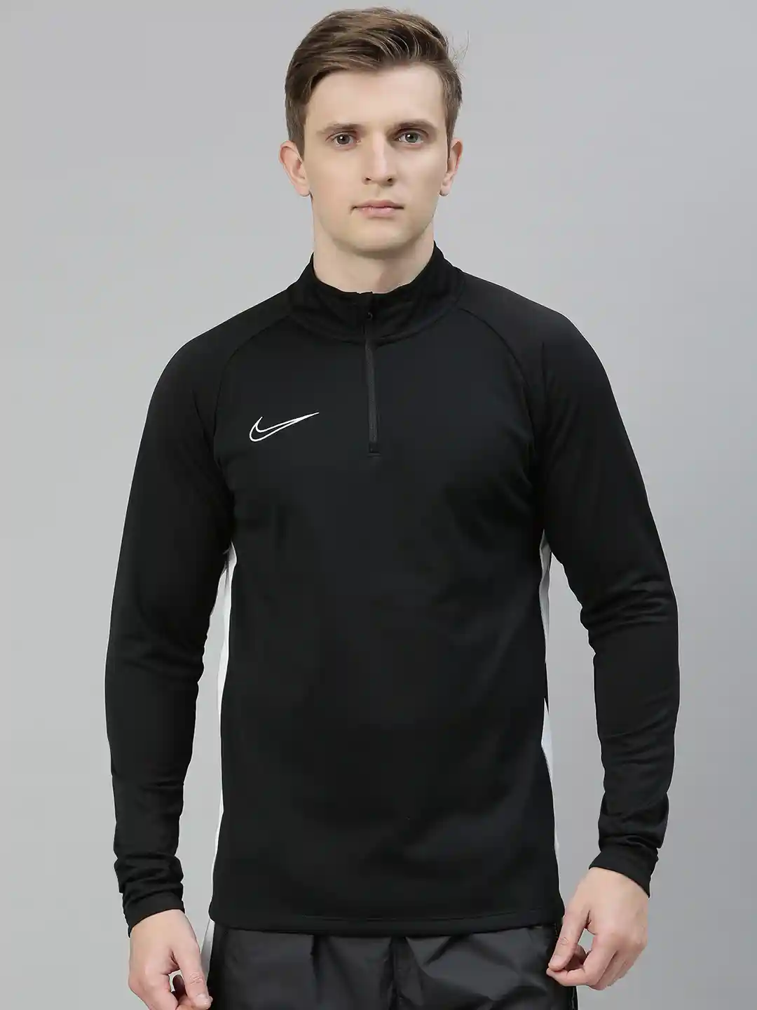 Buy Nike Men Black Solid Dri-FIT DRY ACDMY DRIL High Neck Football