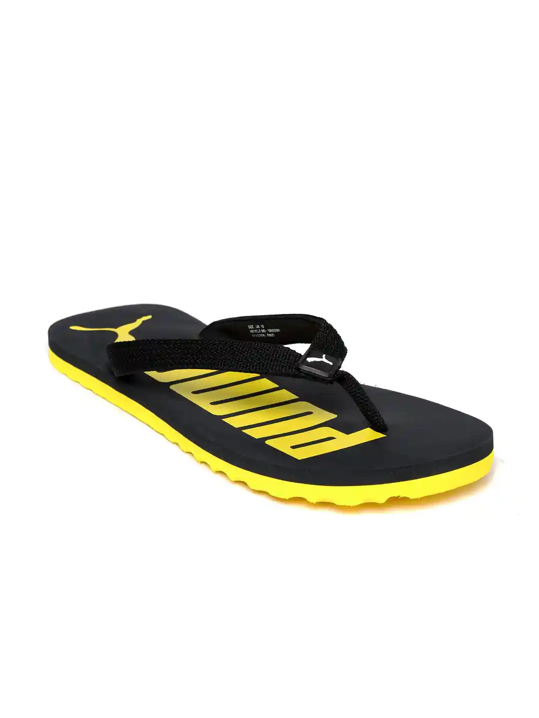 Buy Puma Men Black Yellow Printed Flip-Flops Flip Flops for