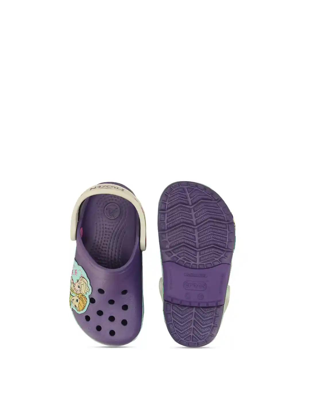 Buy Crocs Crocslights Girls Purple Disney Print Clogs with Light