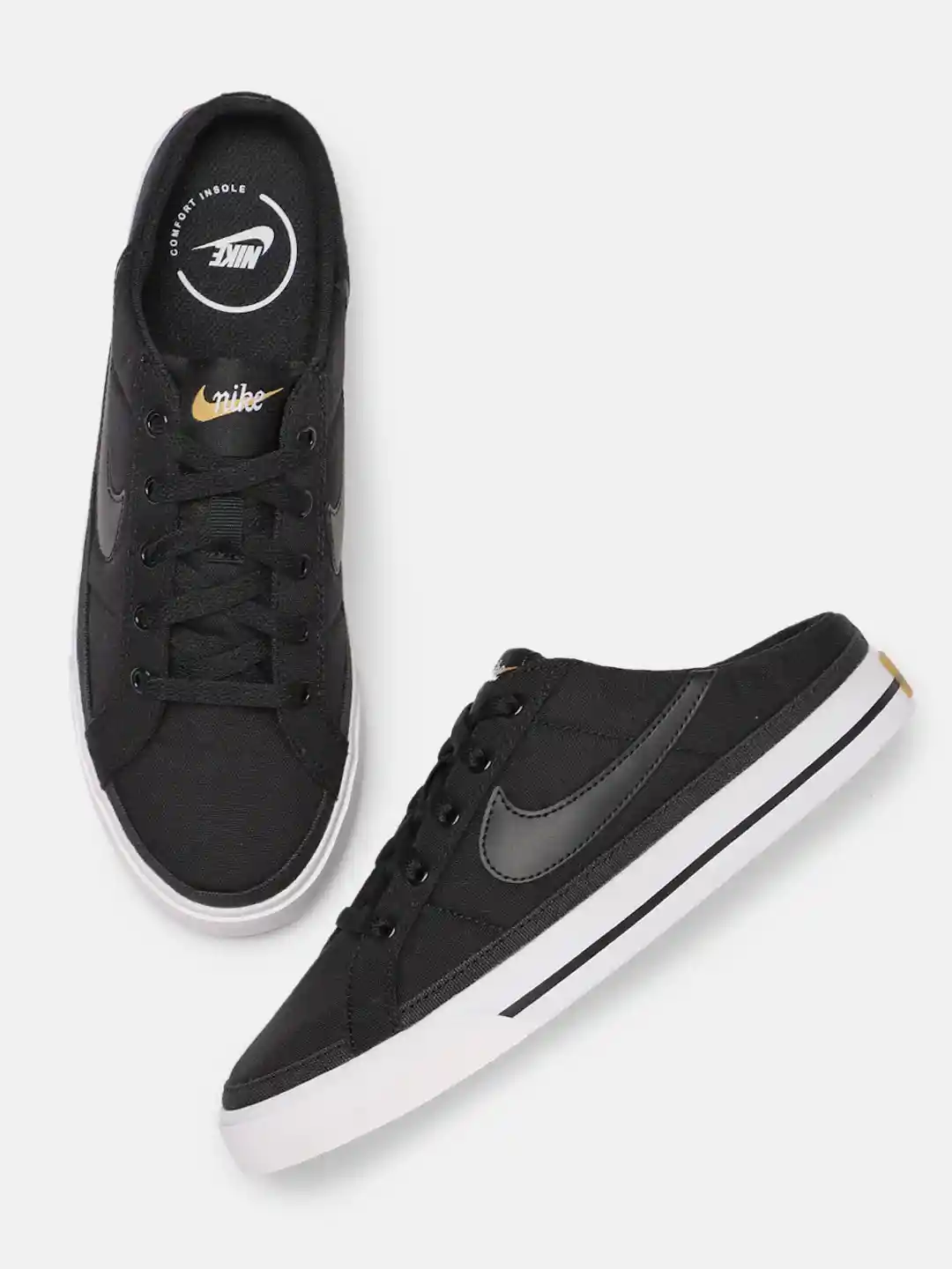 Buy Nike Women Black COURT LEGACY MULE Sneakers Casual Shoes for