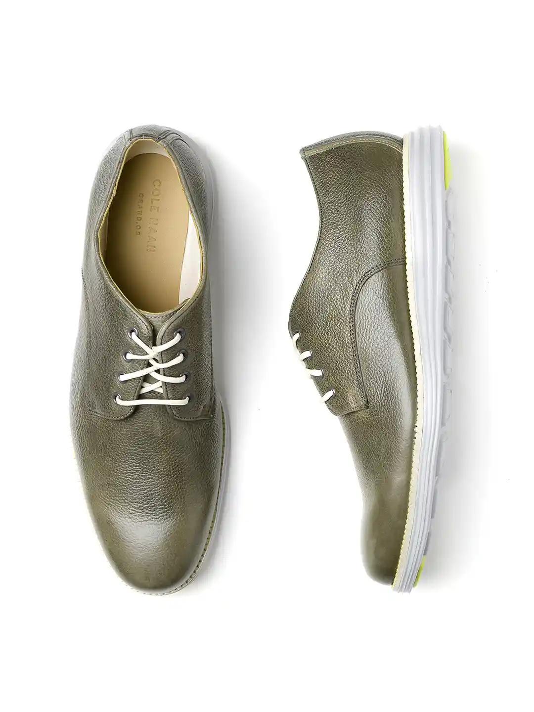 Buy Cole Haan Men Olive Green Leather Casual Shoes Casual Shoes