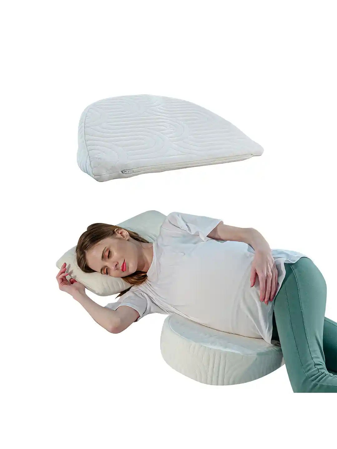 Buy The White Willow White Solid Cotton Medium Memory Foam Sleep