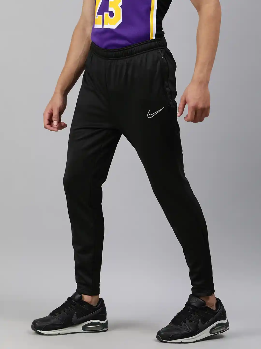 Buy Nike Men Black Straight Fit Solid Dri-FIT NK THRMA ACD