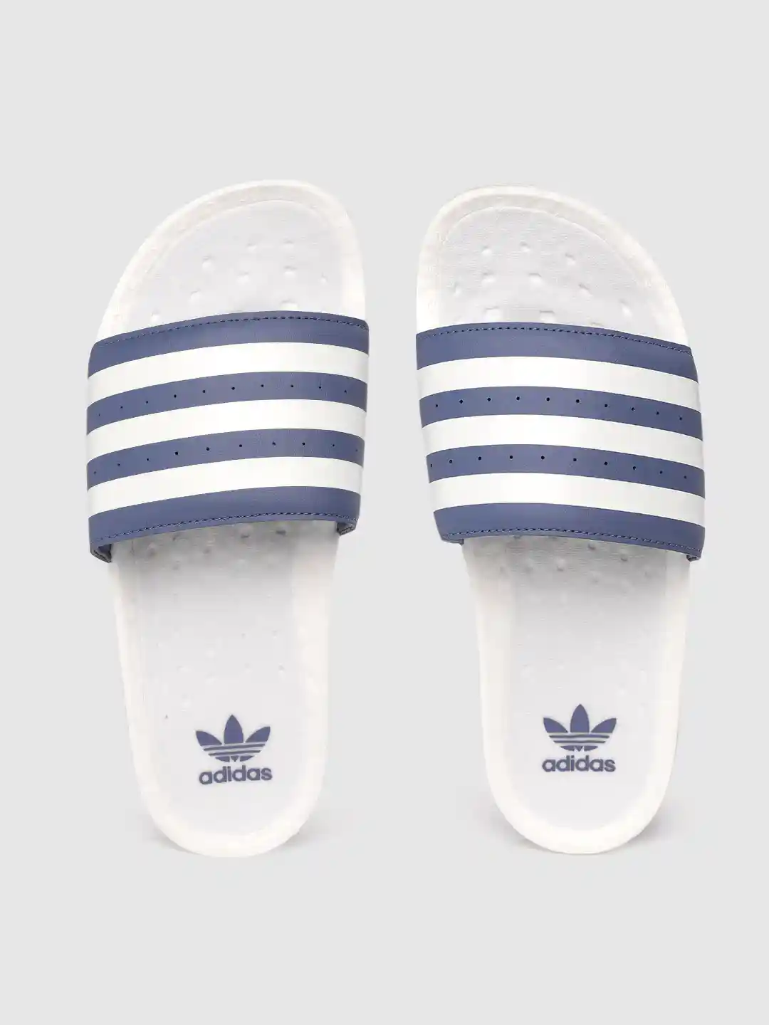 Buy ADIDAS Originals Men Navy Blue White ADILETTE BOOST Striped