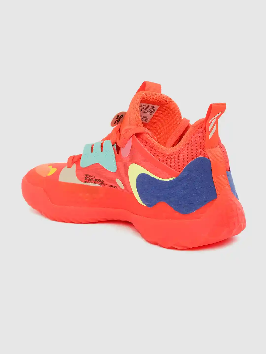 Buy ADIDAS Unisex White Beige Colourblocked Harden - Main Image