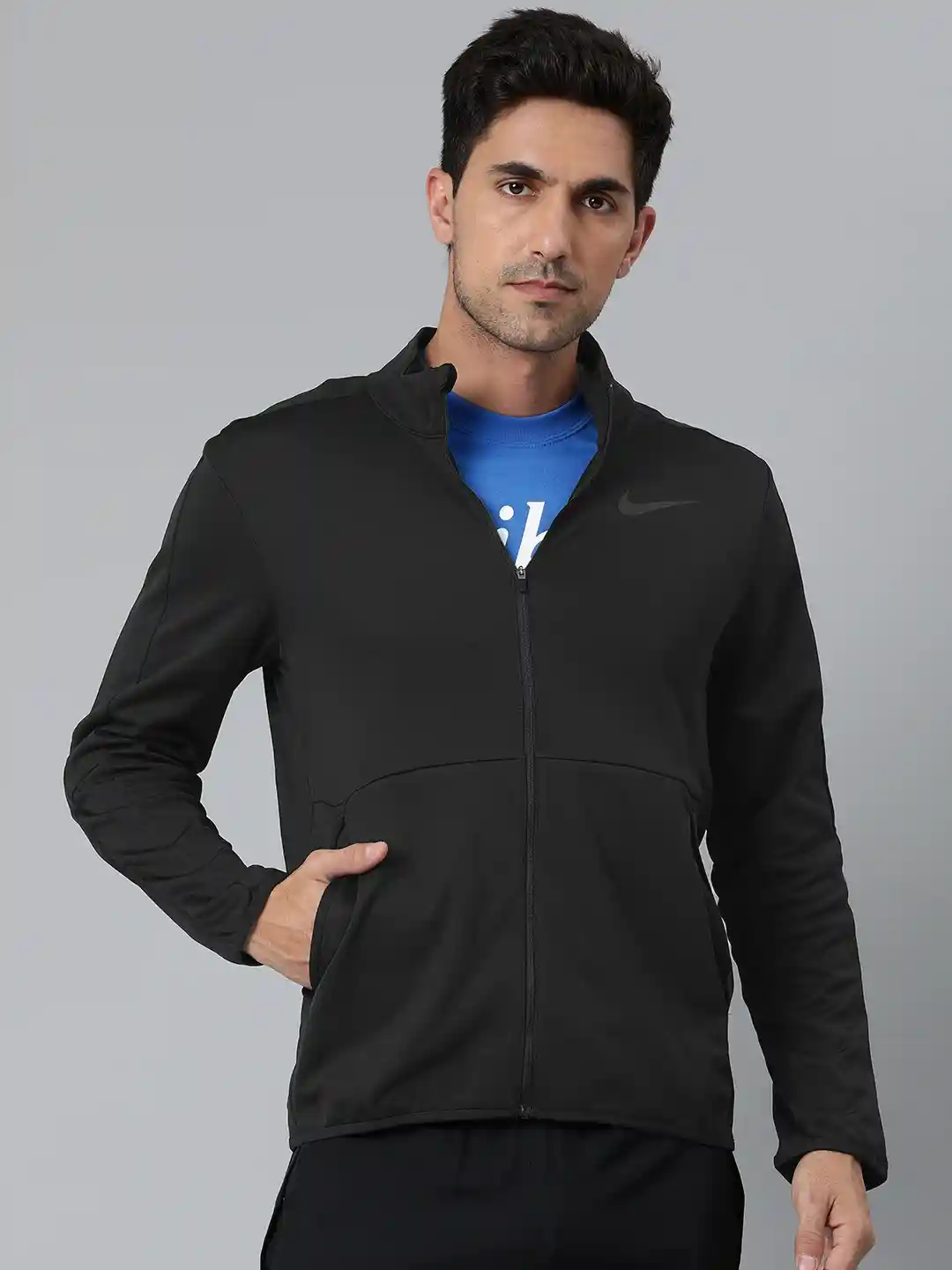 Buy Nike Men Black Epic Knit Solid Training Jacket Jackets for