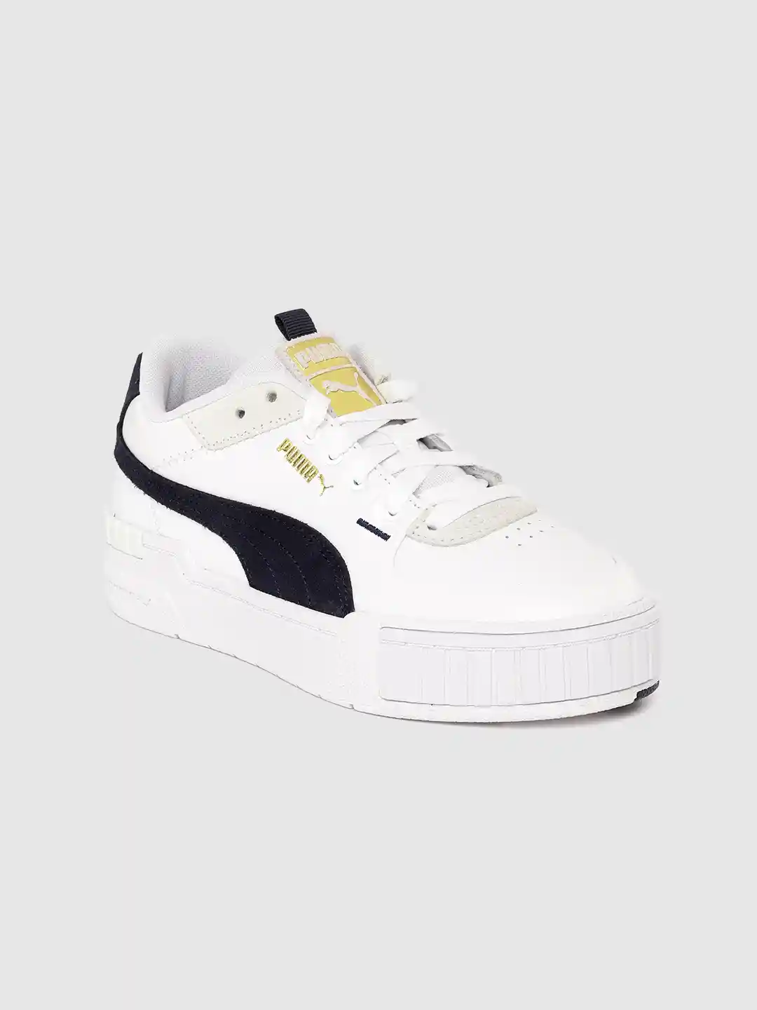 Buy Puma Women White Navy Cali Sport Mix Leather Colourblocked