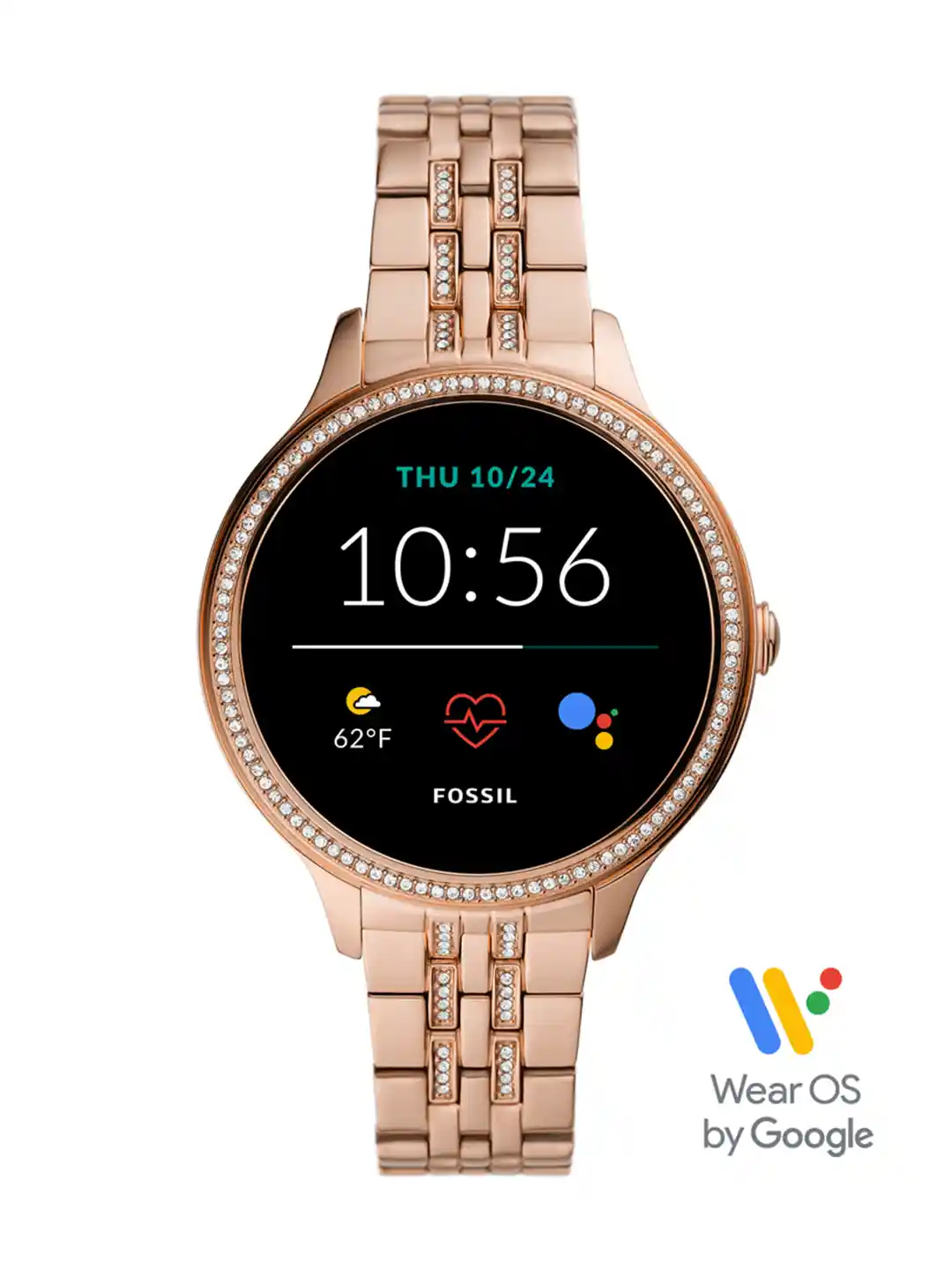 Buy Fossil Women Rose Gold-Toned Gen 5E Smartwatch FTW6073 Smart