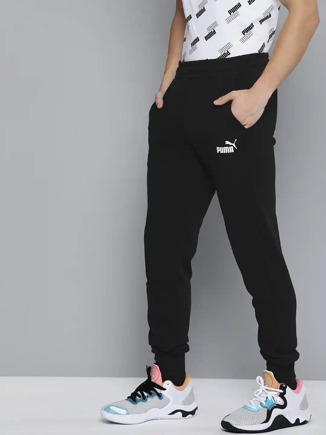 Buy Puma Men Black Essentials Logo Regular Fit Knitted Sustainable