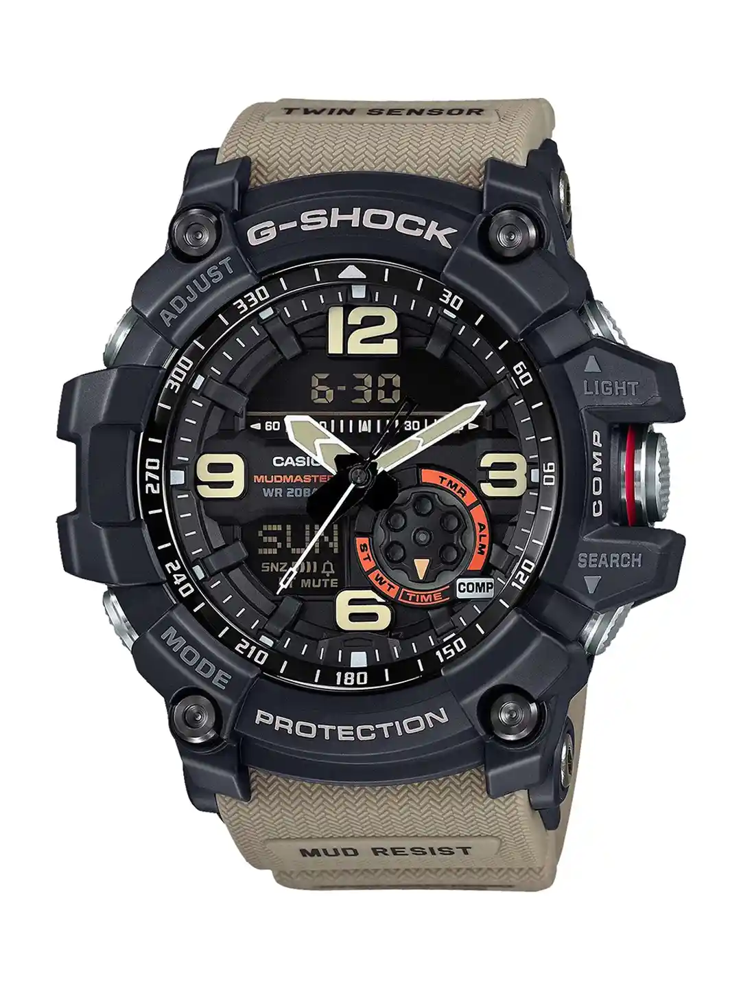 CASIO Men G-Shock GG-1000-1A5DR Black Ana-Digi Dial Brown Resin Strap Watch  G661