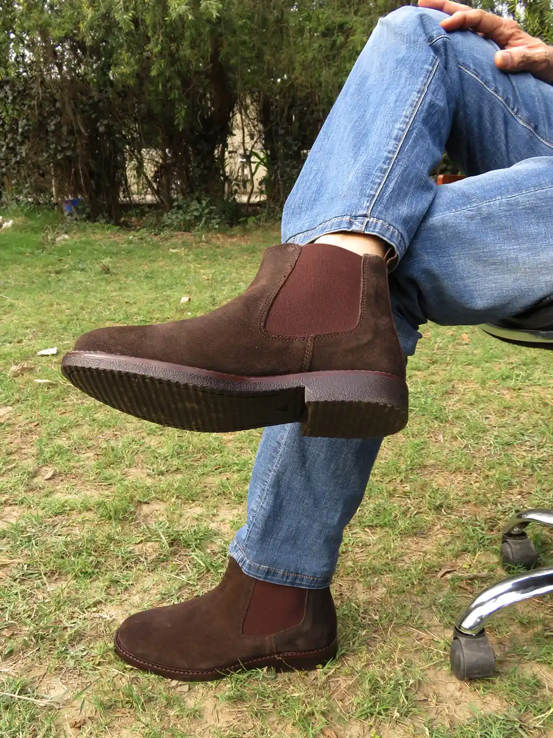 Buy CARLO ROMANO Men Brown Solid Suede High-Top Flat Boots Boots