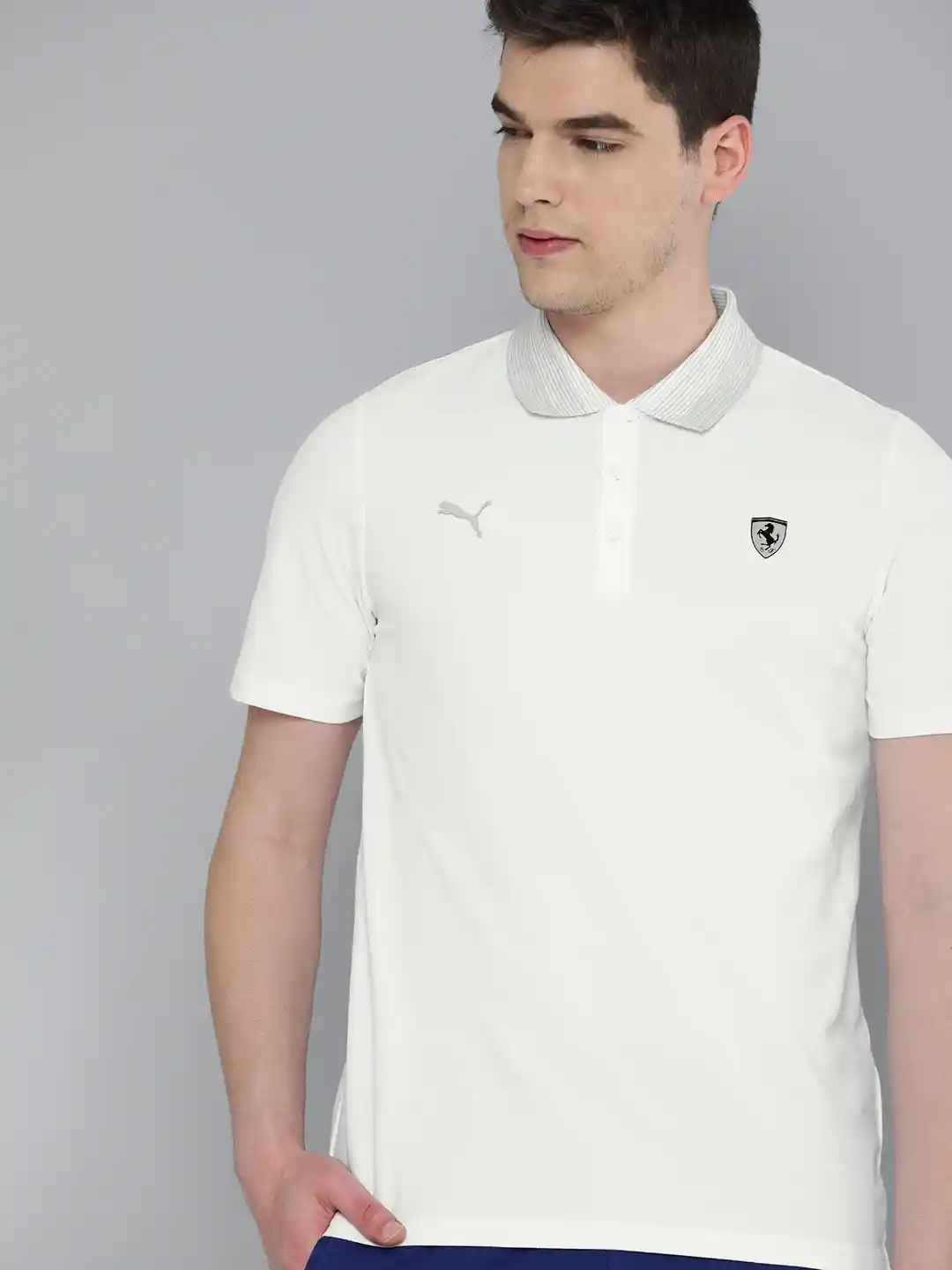 Buy PUMA Motorsport Men White Solid Scuderia Ferrari Style