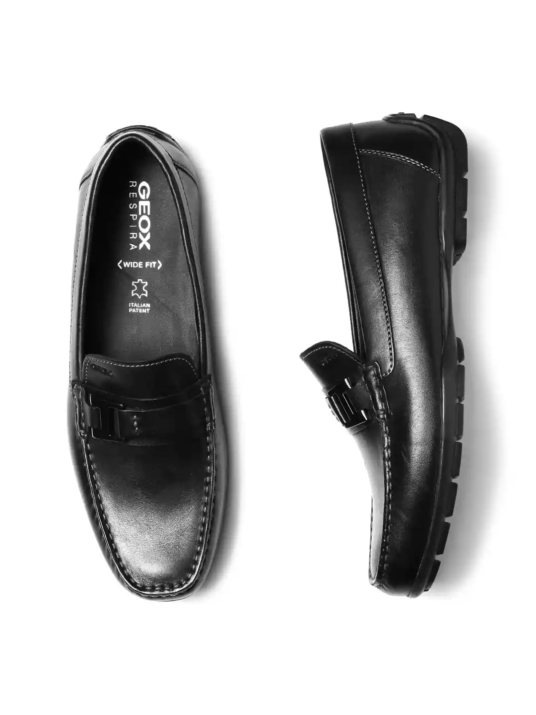 Buy GEOX Respira Men Black Breathable Italian Patent Leather