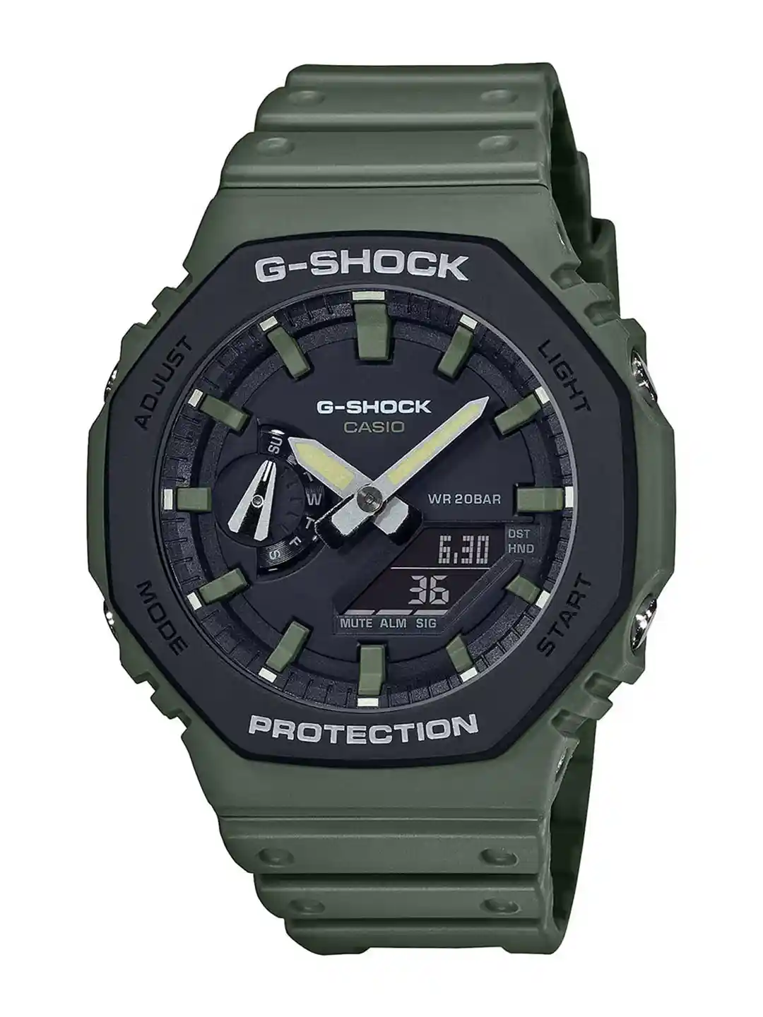 Buy CASIO Men G-Shock GA-2110SU-3ADR Black-Green Ana-Digi Dial