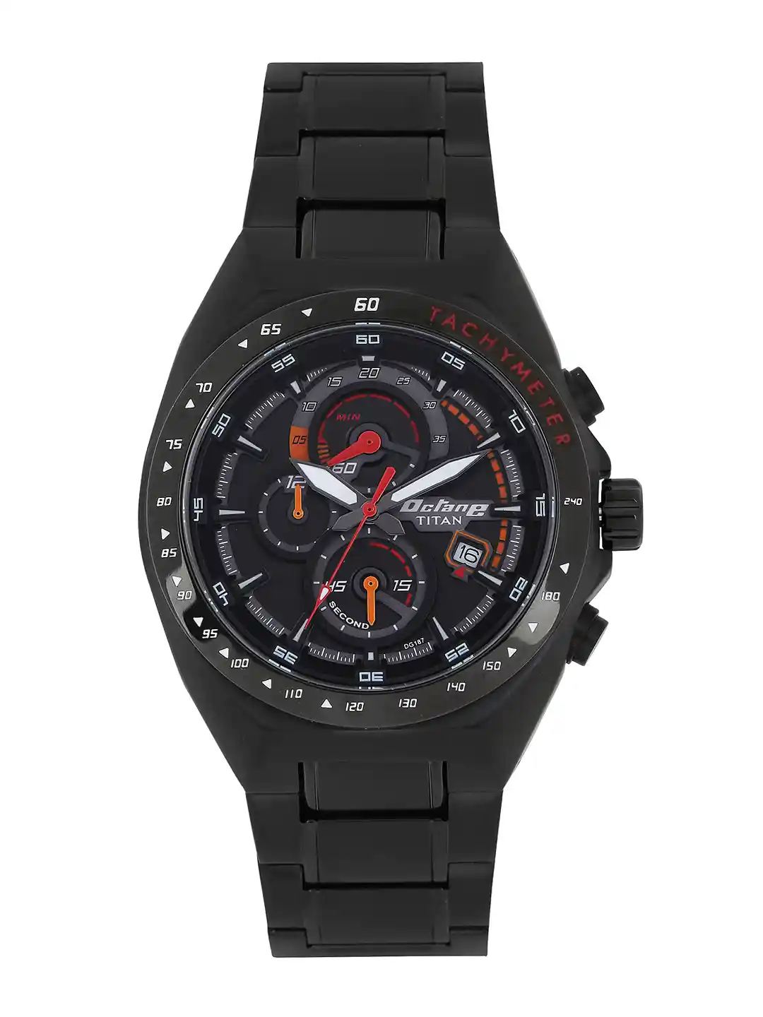 Buy Titan Octane Men Black Chronograph Dial Watch 90048NM01J