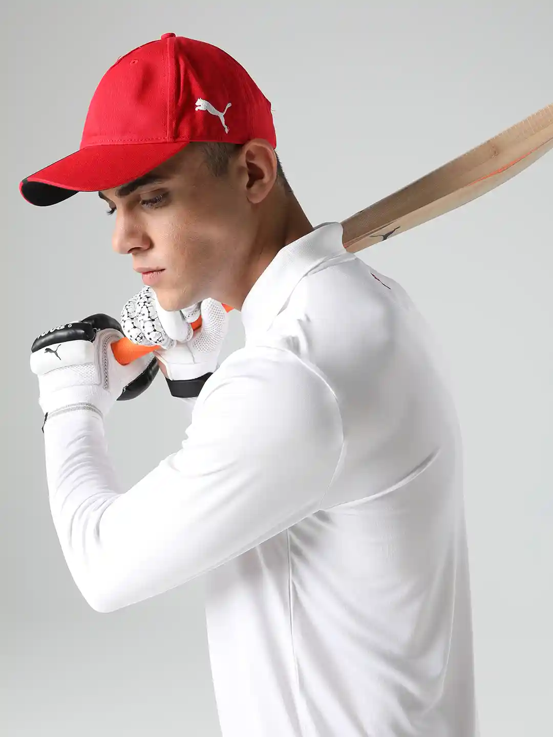 Puma Unisex Red Solid LIGA Baseball Cap