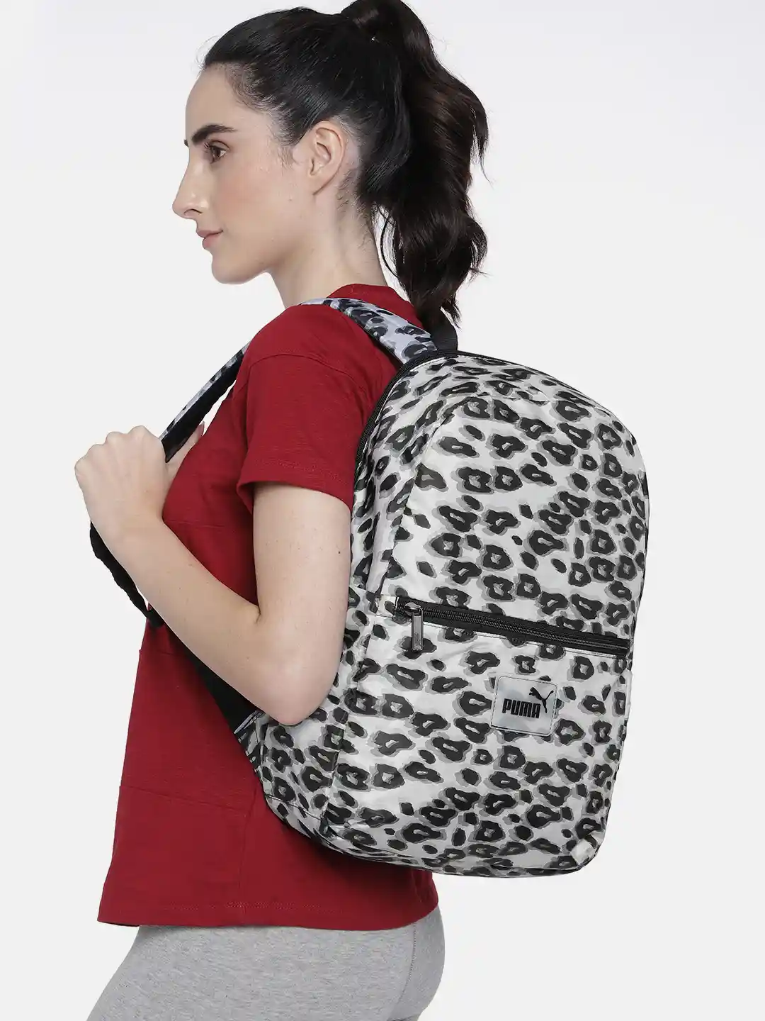 Buy Puma Women White Black Core Pop Leopard Print Laptop