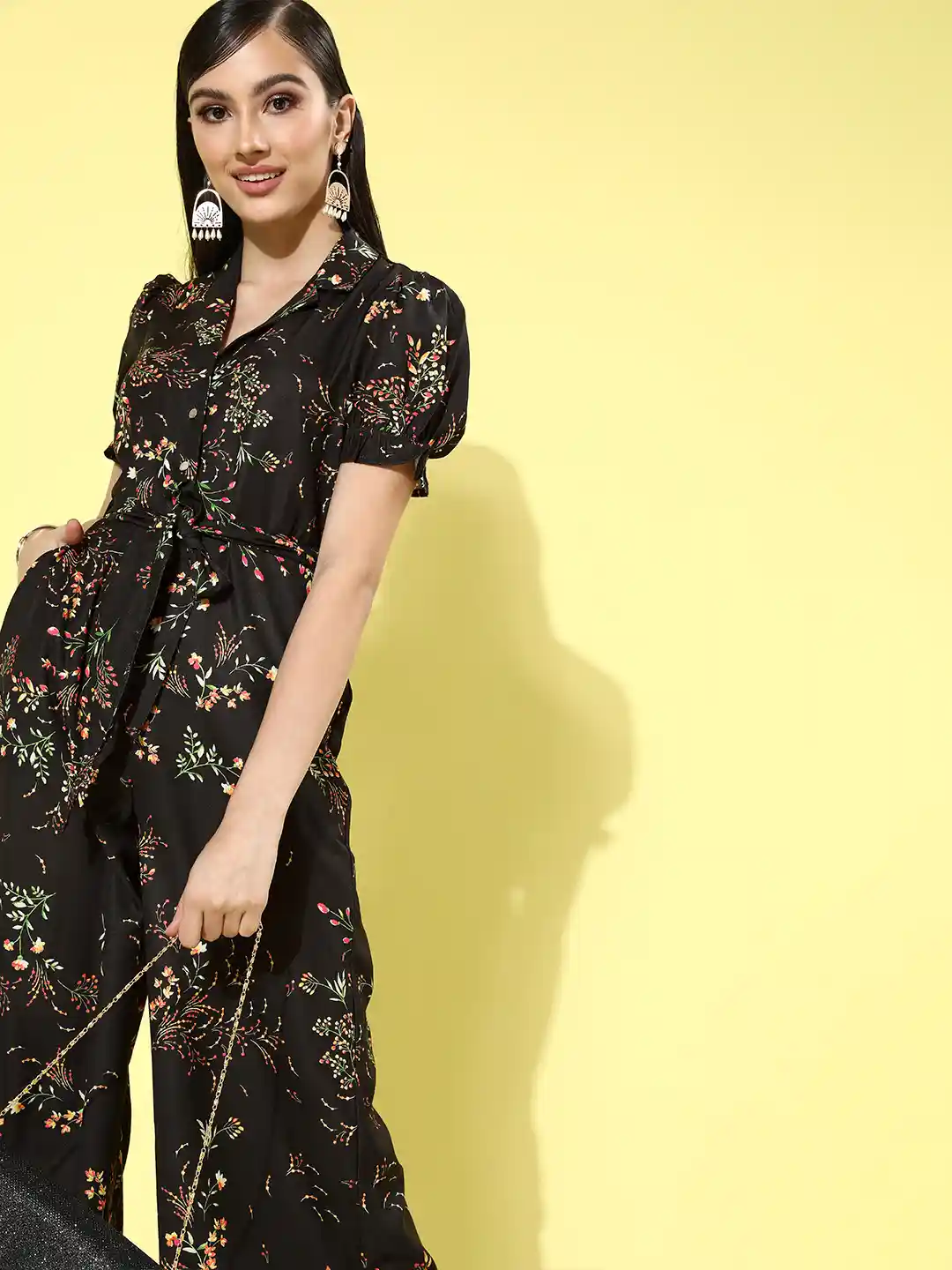 Buy DressBerry Women Stylish Black Printed Romantic Florals