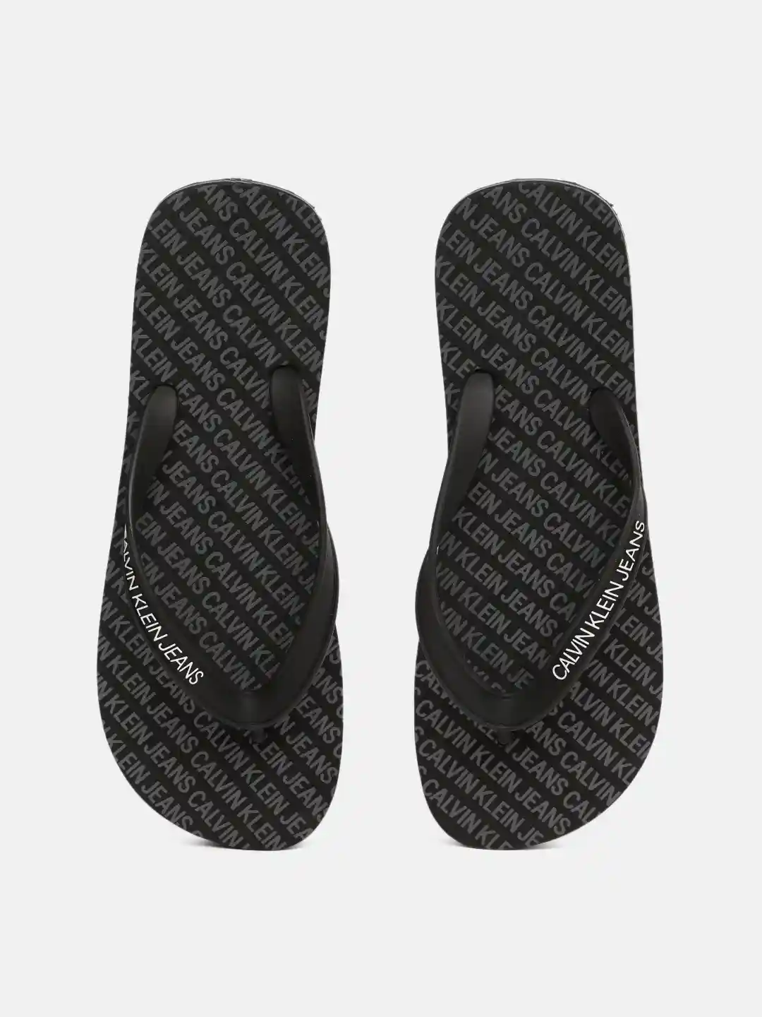 Buy Calvin Klein Men Black Printed Thong Flip-Flops Flip Flops