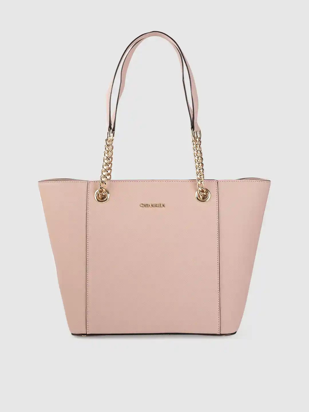Buy Calvin Klein Pink Solid Leather Shoulder Bag Handbags for
