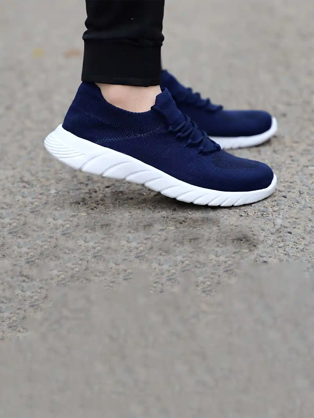 Buy Aadi Men Navy Blue Woven Design Sneakers - Casual Shoes for Men  13700024 | Myntra