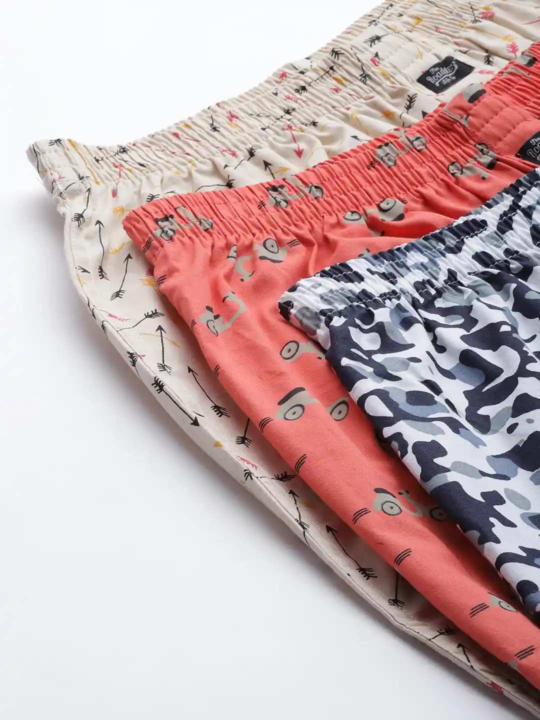 Buy Roadster Men Pack Of 3 Pure Cotton Printed Boxers RDS-KEN-MBOX